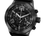 Marc Coblen 45mm MC45B2 Chronograph Watch + 3 Assorted Straps & Bezels - Black
