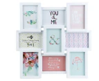 9-Photo Gallery Collage Frame - White