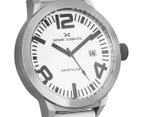 Marc Coblen 50mm MC50S3 Watch + 3 Assorted Straps - White/Steel