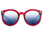 Dot Dash Women's Pool Party Sunglasses - Ruby/Black Gloss/Ice Blue Chrome