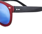 Dot Dash Women's Pool Party Sunglasses - Ruby/Black Gloss/Ice Blue Chrome