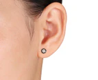 ICE 1/4 Carat Diamond Earrings - Black/Silver