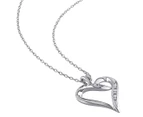 ICE Sterling Silver Diamond Heart Pendant