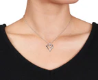 ICE Sterling Silver Diamond Heart Pendant