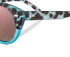 Dot Dash Women's Dandy Sunglasses - Blue Tortoise Fade/Brown