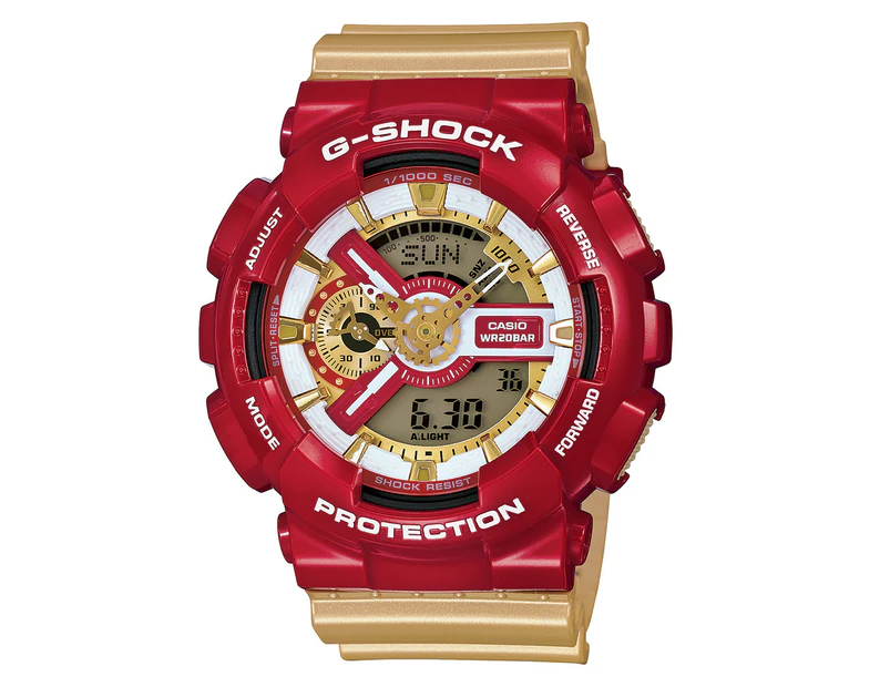 Casio G-Shock Men's 52mm GA110CS-4A Duo Watch - Red/Gold