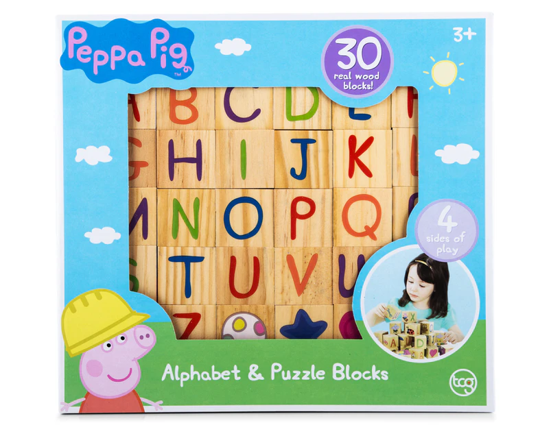 Peppa Pig 30Pc Alphabet & Puzzle Blocks