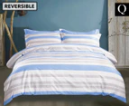 Gioia Casa Sky Queen Bed Quilt Cover Set - Blue/White