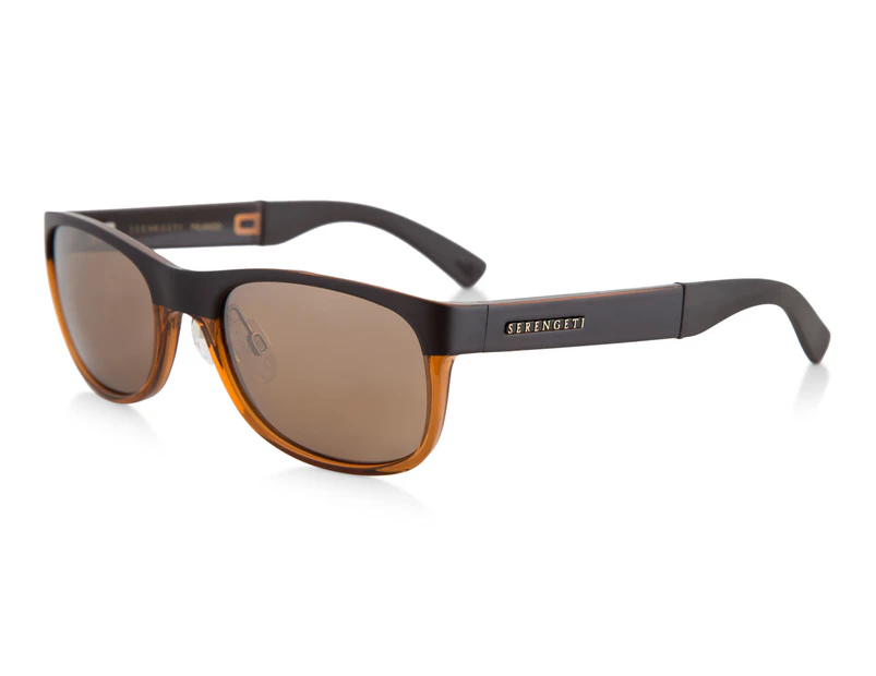 Serengeti Piero Polarised Sunglasses - Dark Brown/Cognac/Drivers Gold