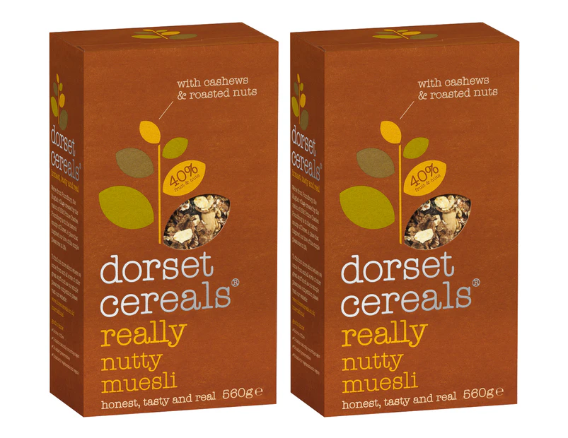 2 x Dorset Cereals Really Nutty Muesli 560g