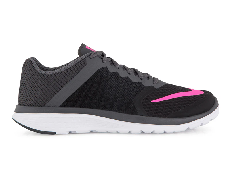 Nike Women's FS Lite Run 3 Shoe - Black/Pink Blast/Dark Grey/White