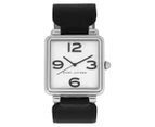 Marc by Marc Jacobs Women's 34mm Vic Leather Strap Watch - Black/Silver