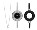 Marc by Marc Jacobs Women's 28mm Donut Interchangeable Watch Gift Set - Silver/Black