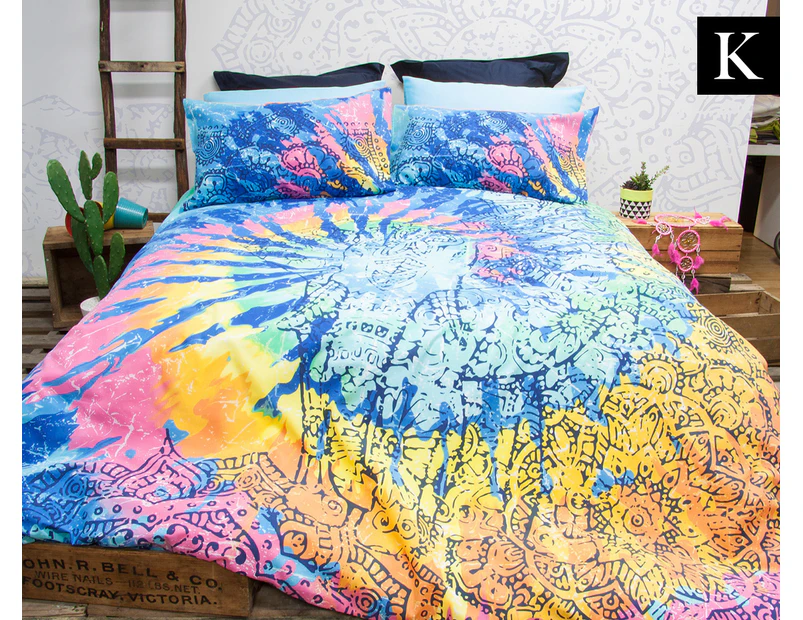 Retro Home Indah King Bed Quilt Cover Set - Multi