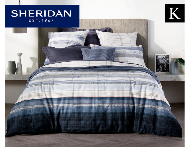 Sheridan Hillside King Bed Quilt Cover Set - Midnight