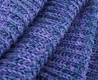 Kids' 40x160cm Mermaid Blanket - Purple/Green
