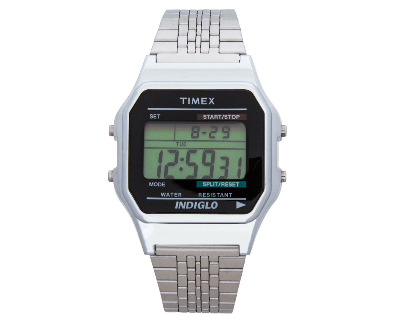 Timex 35mm Tw2p483 Classic Digital Watch Silver 753048547623 Ebay 1097