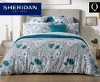 Sheridan Anscombe Queen Bed Quilt Cover Set - Aquamarine