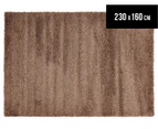 Versa Shag 230x160cm Classic Colour Block Rug - Dark Beige