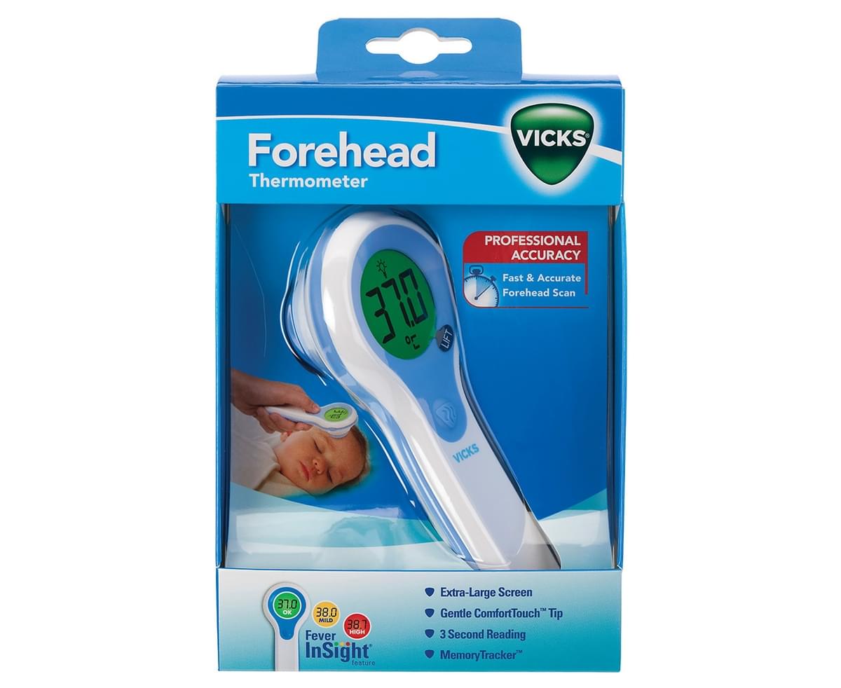 Vicks Non-Contact Touchless Infrared Forehead Fever Thermometer for Adults,  Kids, Babies | Catch.com.au