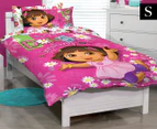 Dora The Explorer Single Bed Quilt Cover Set - Multi
