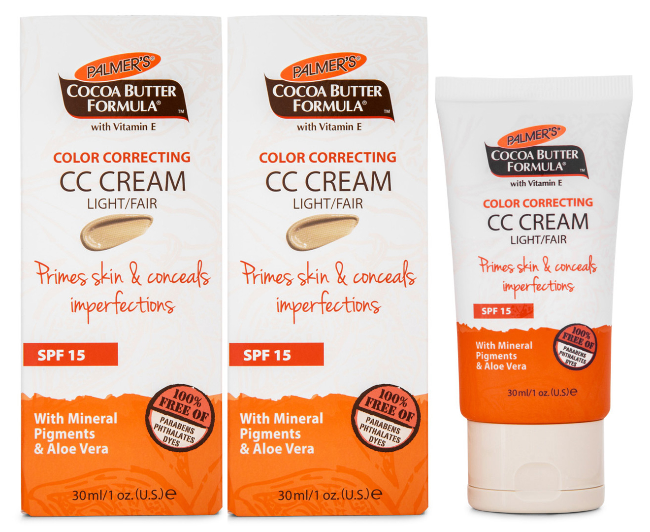 2 x Palmer's Cocoa Butter Formula CC Cream Light/Fair 30mL 