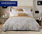 Sheridan Flourish King Bed Tailored Quilt Cover Set - Sand