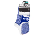Bonds Kids' Ultimate Comfort Low Cut Socks 2-Pack - Blue/Red