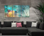Feathered Dots Triptych 45x30cm Canvas Wall Art