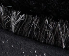 Hand Knotted New Zealand Wool 225x155cm Shag Rug - Salt & Pepper