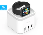 mbeat Power Time Apple Watch Charging Dock - White