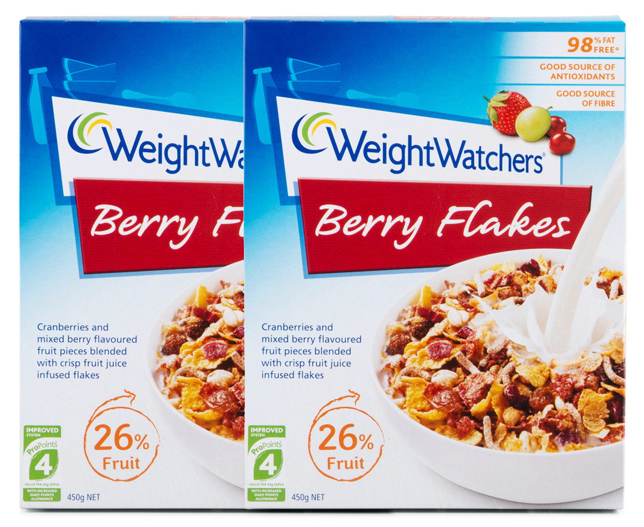 2 x Weight Watchers Berry Flakes Cereal 450g