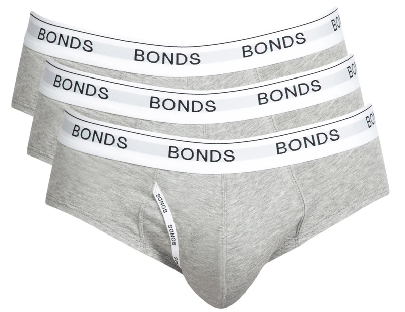 Bonds Men's Guyfront Brief 3-Pack - Grey Marle