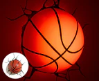 3D Sports Basketball Wall Light - Orange