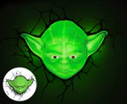 3D Star Wars Wall Light Ep7 Yoda Face - Green