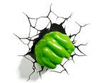 3D Marvel Hulk Fist Wall Light - Green