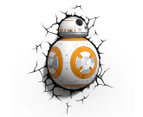 3D Star Wars Wall Light  Ep7 BB-8 Lead Hero Droid - White/Yellow
