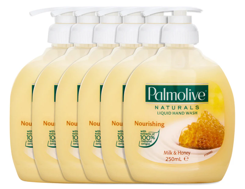 6 x Palmolive Naturals Nourishing Liquid Hand Wash Milk & Honey 250mL