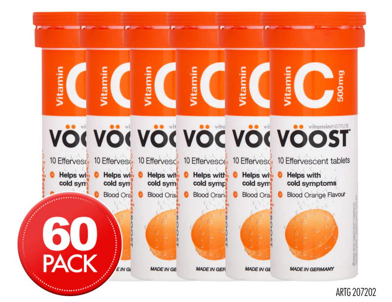 6 x VÖOST Vitamin C 500mg Effervescent Tablets 10pk