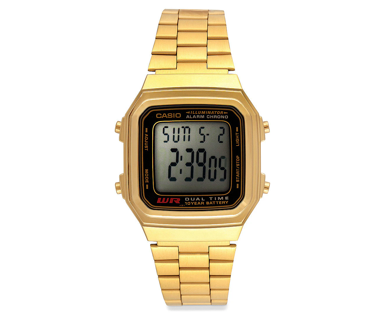 Casio Classic Gold Steel Digital Unisex Watch - A178WGA-1A