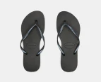 Havaianas Women's Slim Metallic Thongs - Black