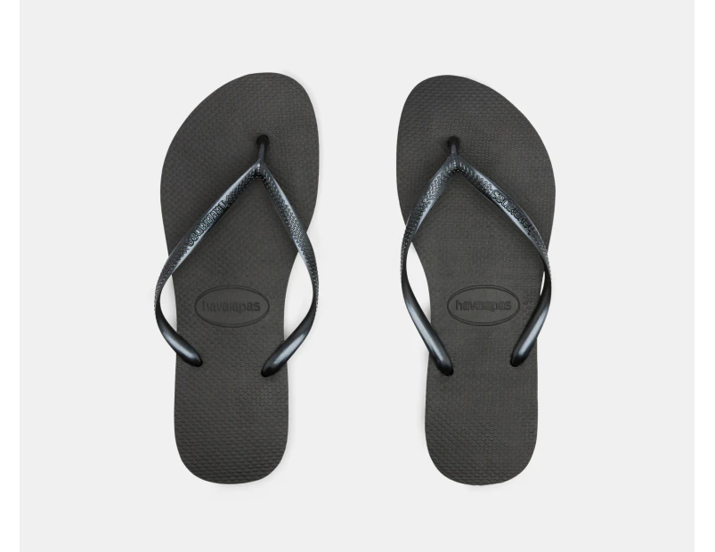 Havaianas Women's Slim Metallic Thongs - Black