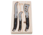French-Inspired Replica 3-Piece Cheese Knife Set - Marble Black