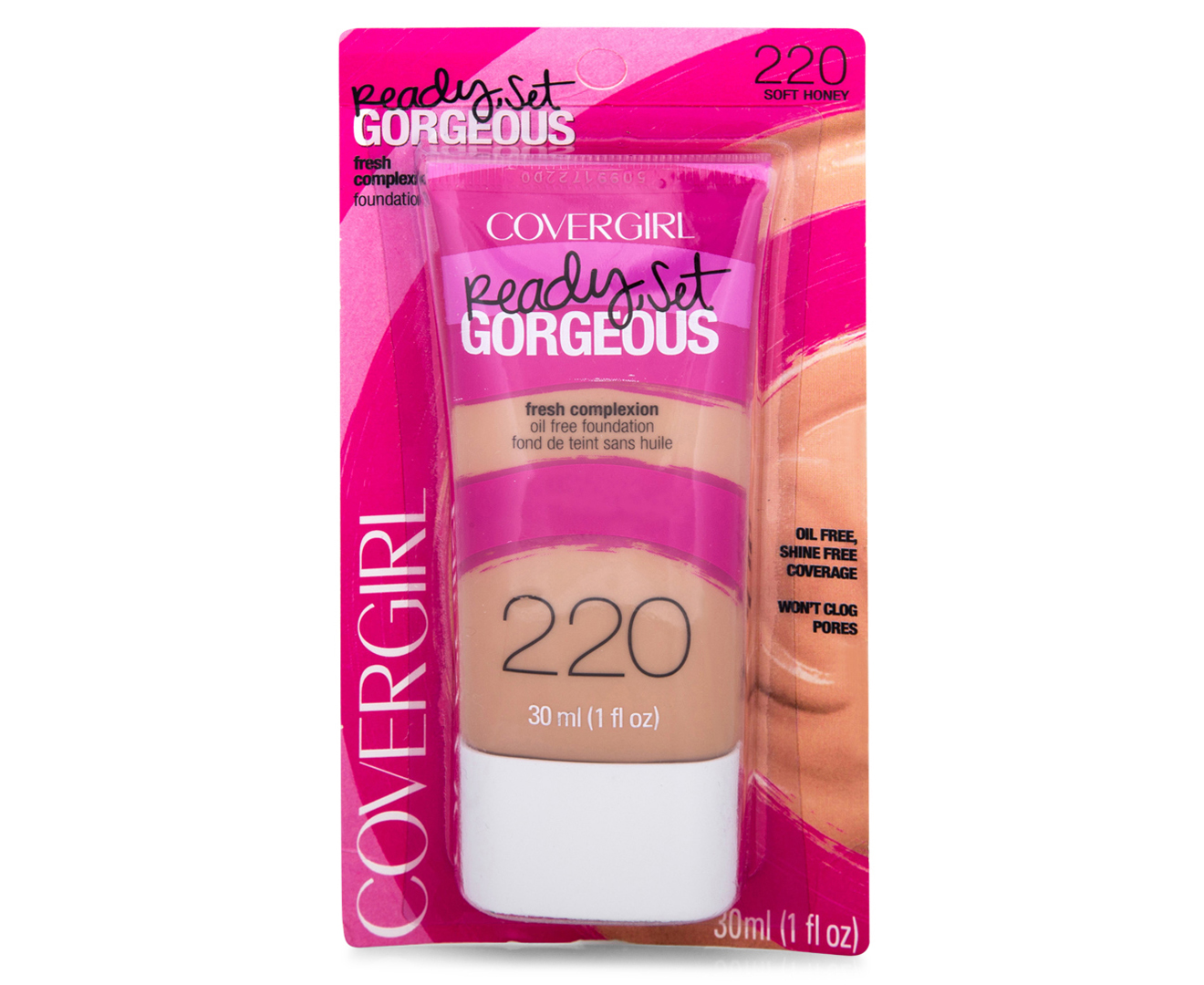 CoverGirl Ready Set Gorgeous Foundation #220 Soft Honey 30mL | Catch.com.au