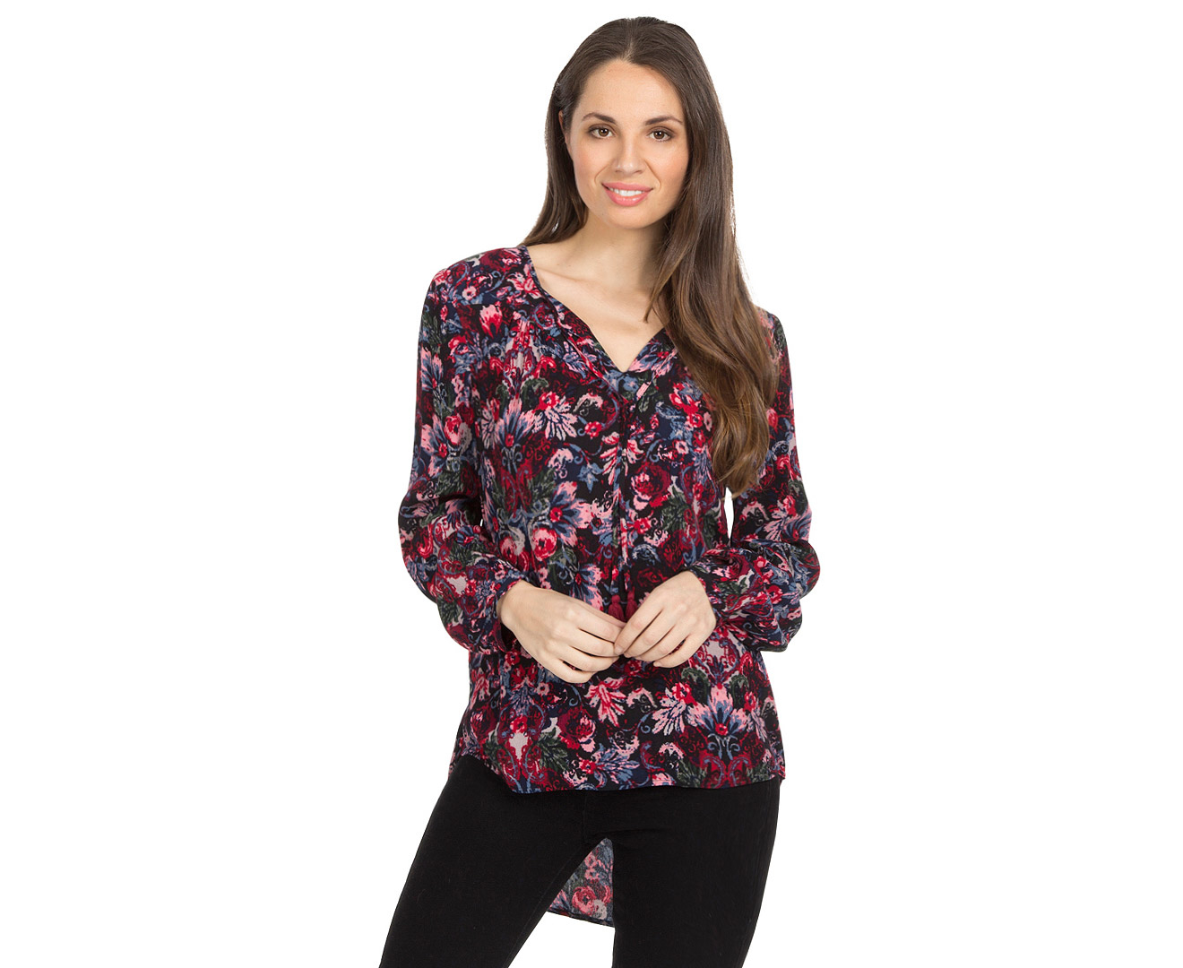 Diana Ferrari Women's Hendrix Floral Blouse - Black Multi | Great daily ...