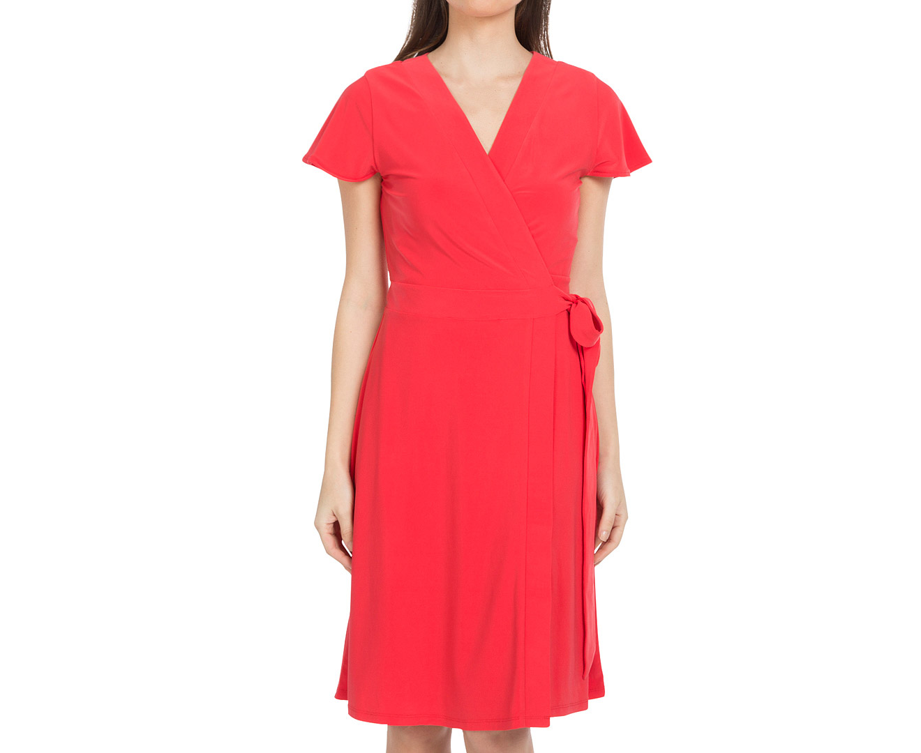 Diana Ferrari Women's Reina Wrap Dress - Vermillion | Scoopon Shopping