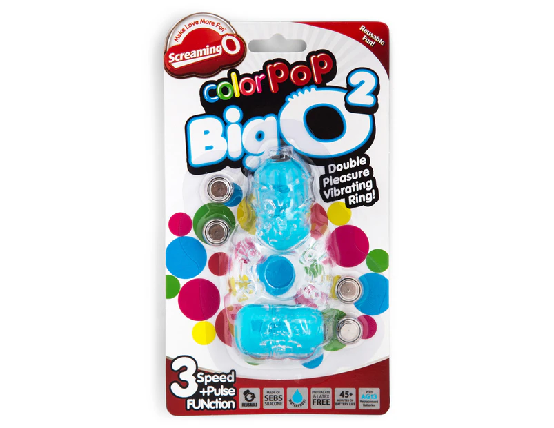 Screaming O Colorpop Big O 2 Vibrating Ring - Blue