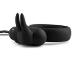 Buckle Up USB Silicone Rabbit Cockring - Black