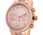 Michael Kors Women's 37mm Ritz Chronograph Watch - Rose Gold/Blush