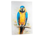 Blue & Gold Macaw 90x60cm Oil on Canvas Wall Art
